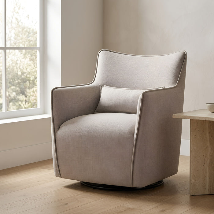 Ayla - Swivel Accent Chair With Matching Lumbar Pillow