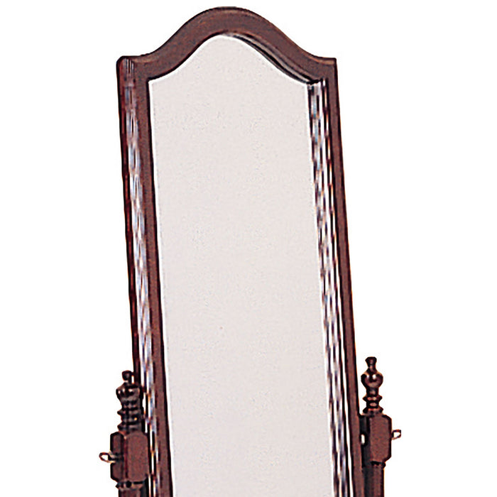 Meriwel - Adjustable Full Length Cheval Mirror With Arched Top - Brown