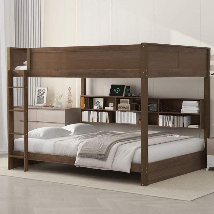 Bunk Bed With Storage Cabinets And USB Ports
