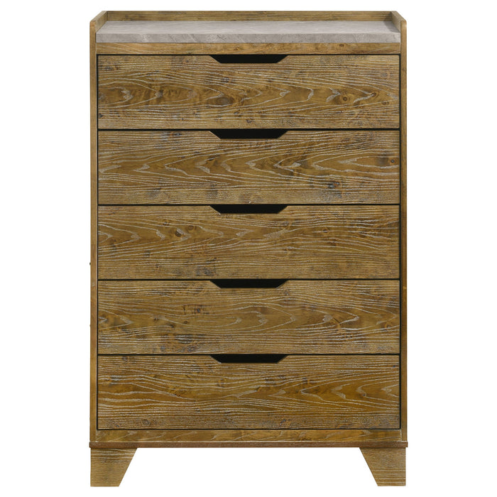 Packard - 5 Drawer Chest - Oak