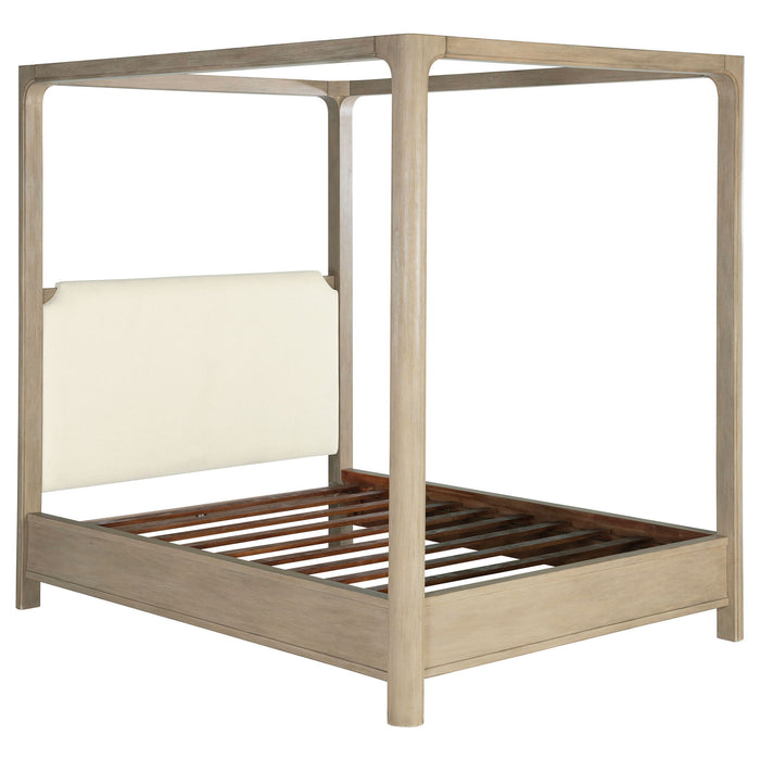Flores - Eastern King Canopy Bed - Mango Color