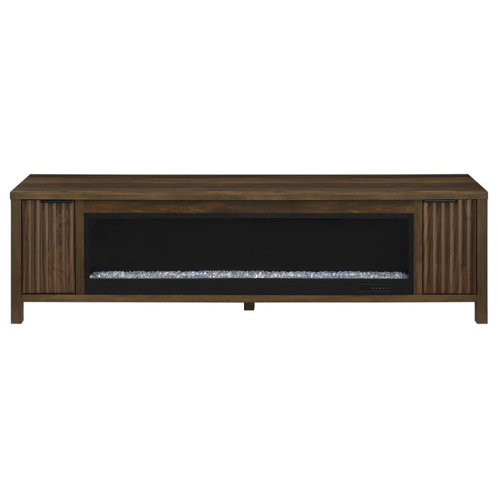 Alamitos - Electric Fireplace TV Stand With Flame Visualizer - Pine Wood