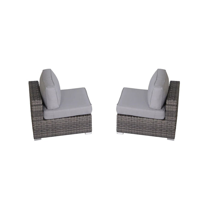 Modern Rattan Wicker Seating Group With Cushions