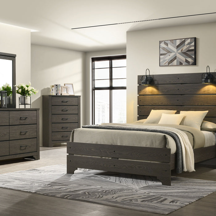 Thompson - 5-Drawer Chest With French Dovetailed Drawers - Stone Brown