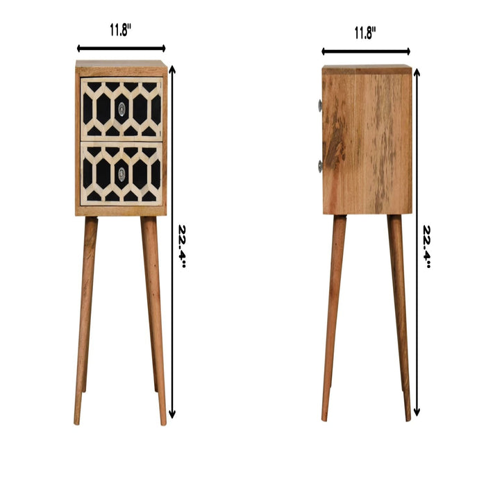 Inlay Bone Inlay Drawer Nightstand