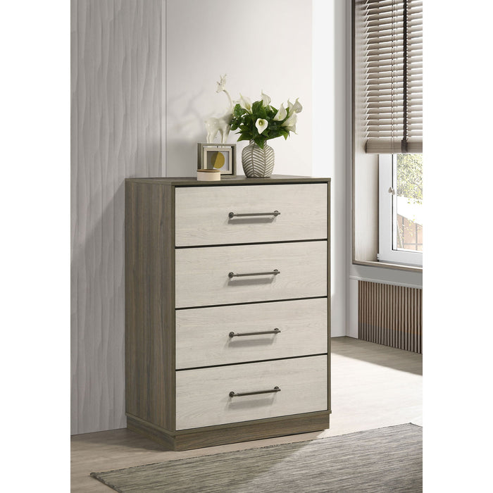 Edmondson - 4 Drawer Chest - Natural / Gray