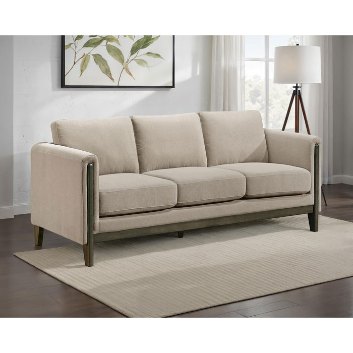 Fisher - Upholstered Panel Arm Sofa - Taupe