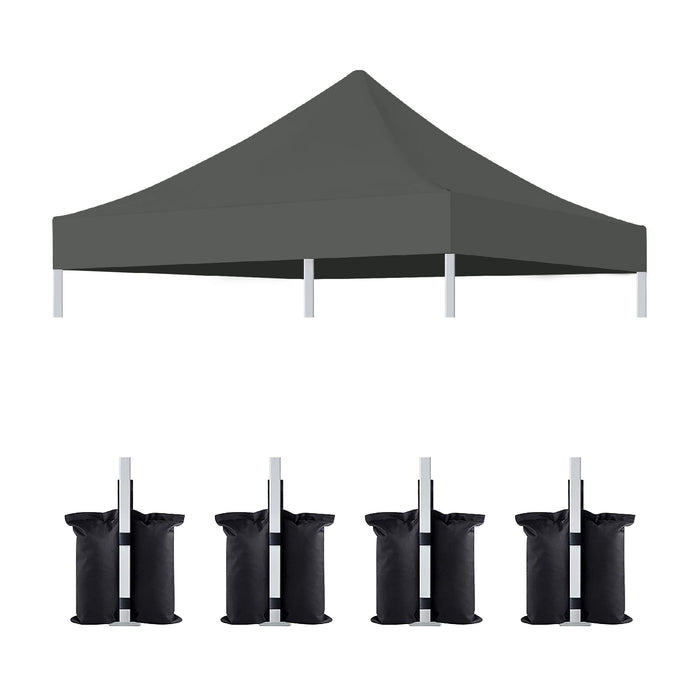 Canopy Replacement Top With 4 Pack W8 Bags, Pop Up Tent Cover Only, Frame Not Included