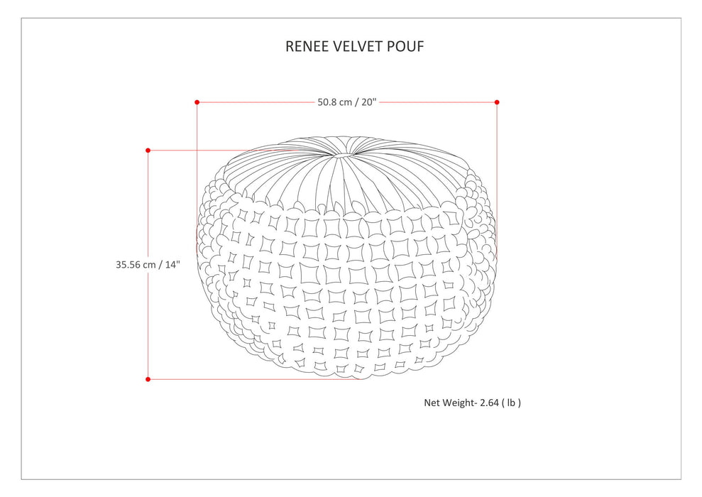 Renee - Handcrafted Round Pouf