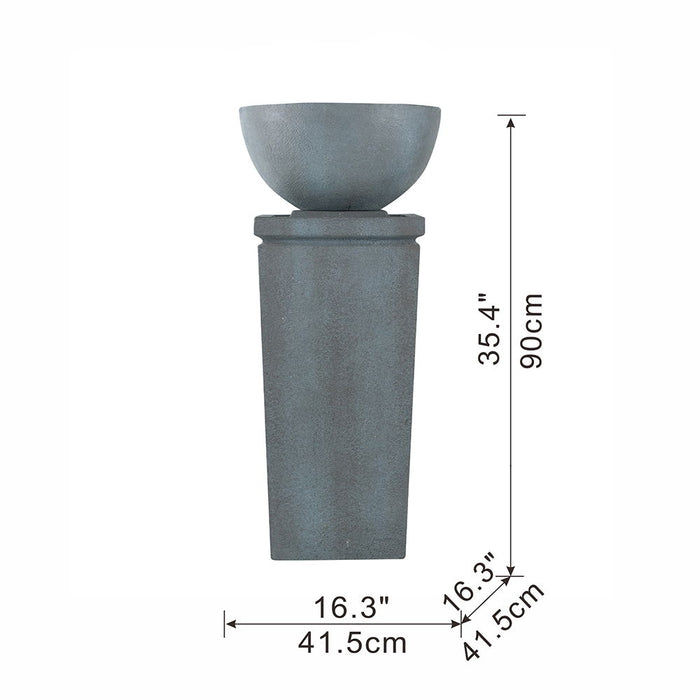 Zen Bowl Water Fountain, Outdoor Bird Feeder / Bath Fountains, Relaxing Water Feature For Garden