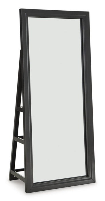 BLACK EVESEN STANDING MIRROR WITH STORAGE