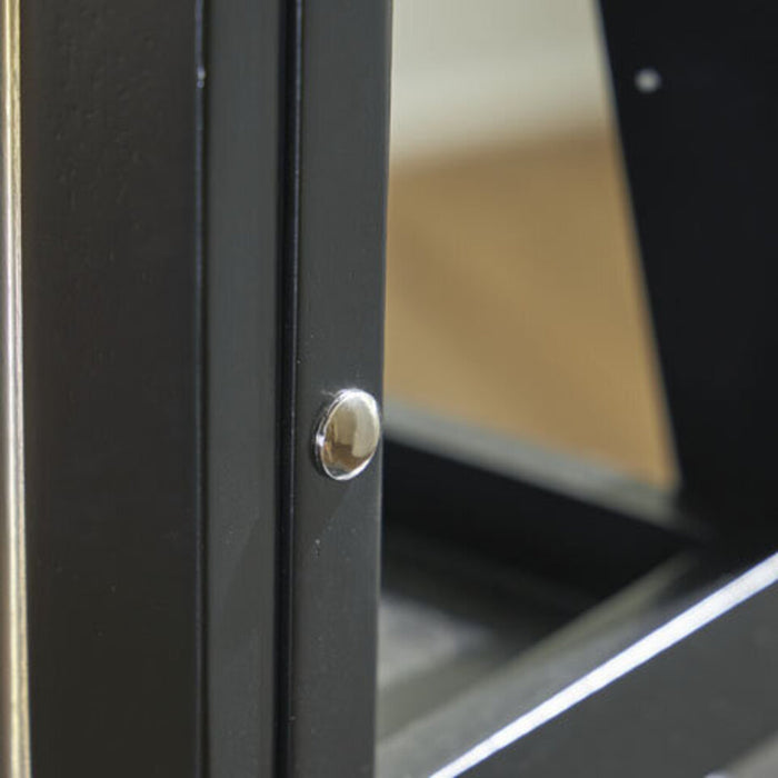 BLACK EVESEN STANDING MIRROR WITH STORAGE