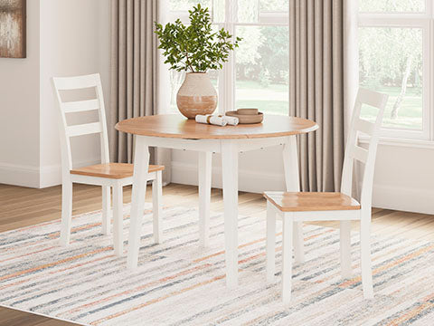 GESTHAVEN TABLE + 2 CHAIRS WHITE
