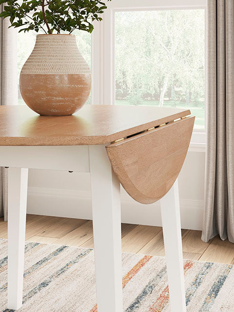 GESTHAVEN TABLE + 2 CHAIRS WHITE