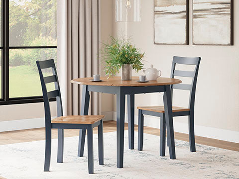 GESTHAVEN 3 PIECE DINING SET BLUE