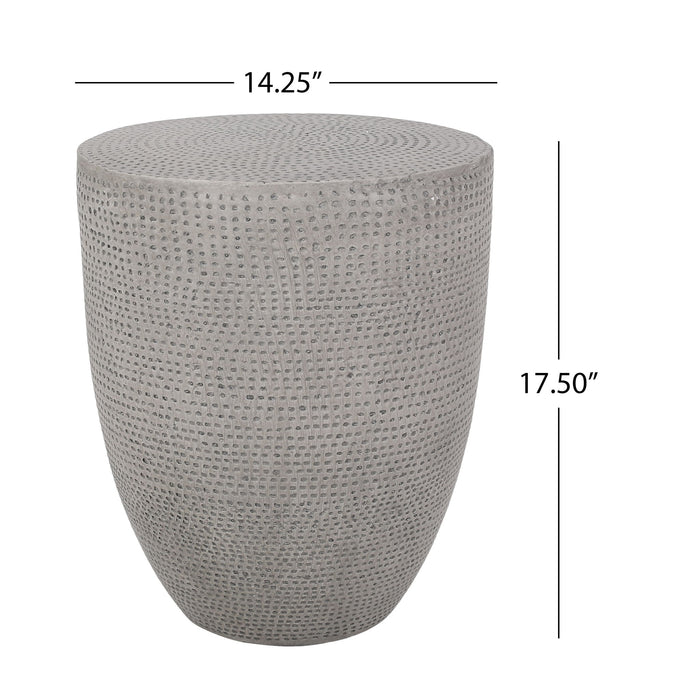 Outdoor Lightweight Concrete, Side Table - Natural