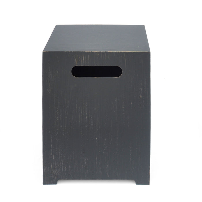 Modern Tank Holder Side Table With Powder Coated Frame