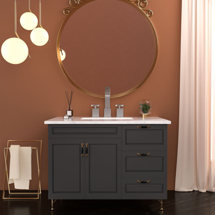 2 Handle Widespread Bathroom Faucet With Pop Up Drain And 2 Water Supply Lines - Brushed Nickel