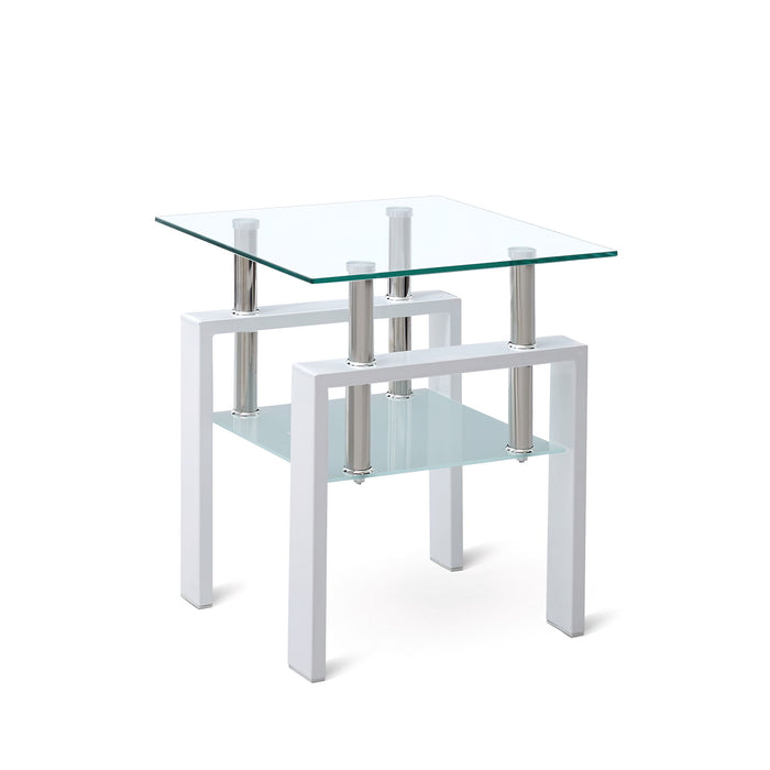 Tempered Glass Table With Storage