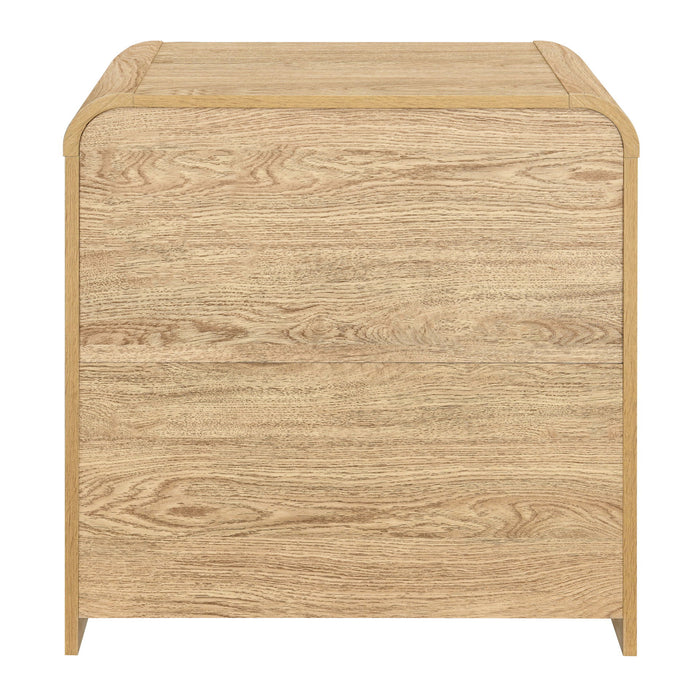 Mara - Two Drawer End Table / Bedside Table - Natural