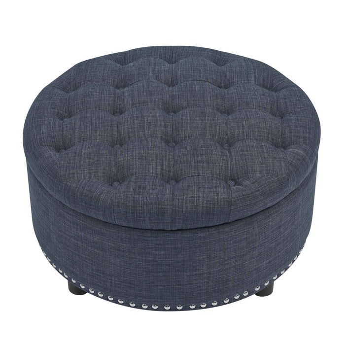 Tufted Storage Ottoman With Upholstery