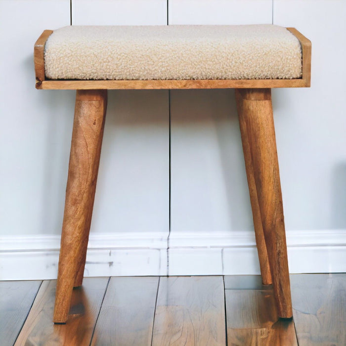 Tray Style Footstool - Cream