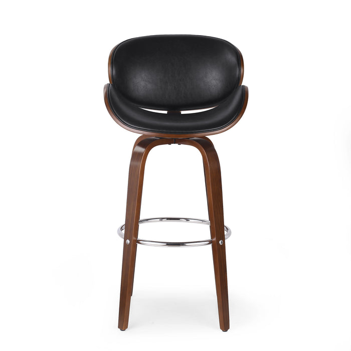 Lumos - Mid Century Modern Upholstered Swivel Barstool