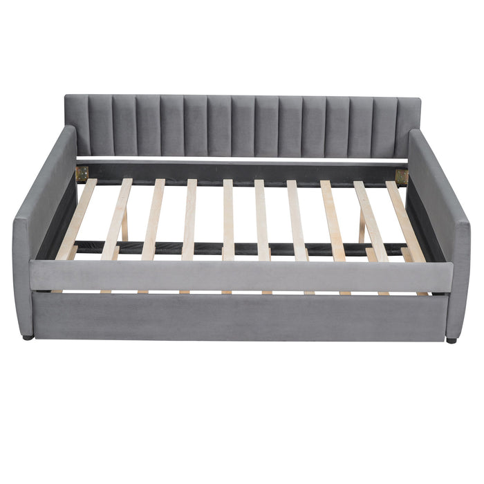 Upholstered Daybed With Slat Support