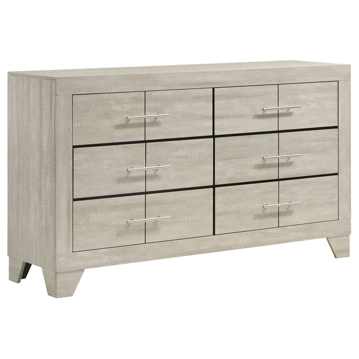 Strout - 6 Drawer Dresser - Cream