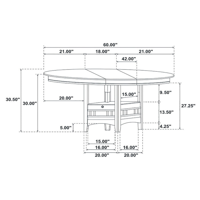 Hester - 5 Piece Dining Set - Espresso