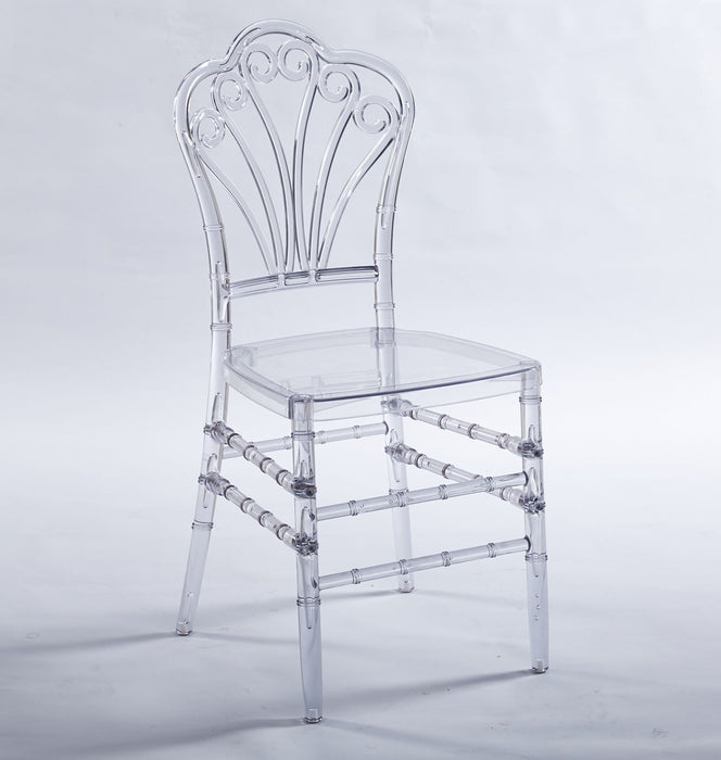 Welding Chair, Dining Chair / Plastic Seat (Set of 4) - Transparent