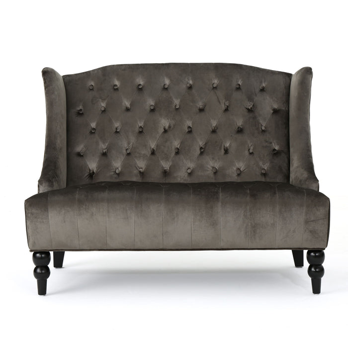 Nurturing - Upholstered Loveseat With Wing Back And Diamond Tufting