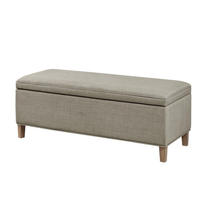 Caymus - Rectangular Soft Close Storage Bench - Light Gray