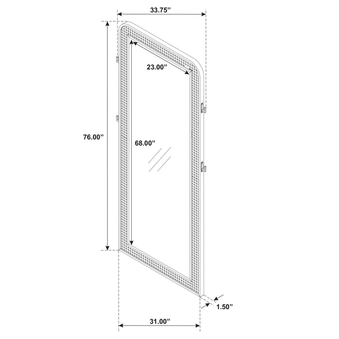 Benson - Standing Floor Mirror - Black