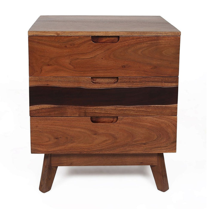 Nightstand Natural Wood - Brown