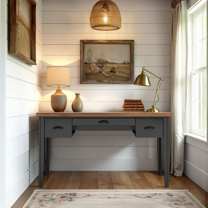 Writing Desk - Black / Whiskey