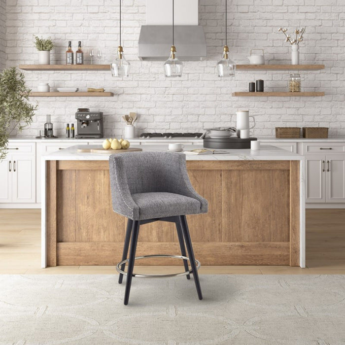 Mateo - Swivel Counter Stool - Gray