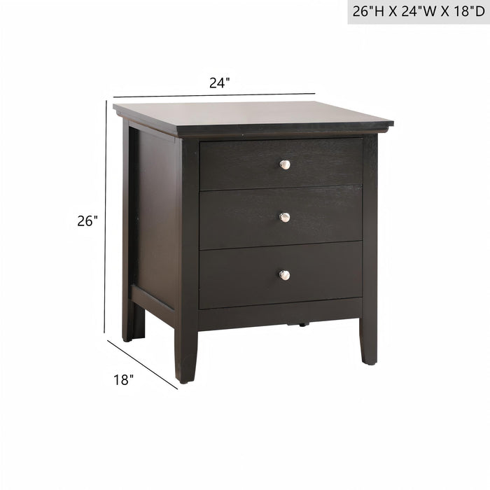 3 Drawer Nightstand & Dove Tailed Drawers