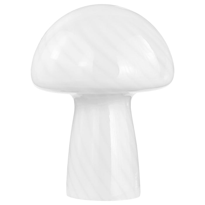 Jonah - Mushroom Shaped Glass Table Lamp - White