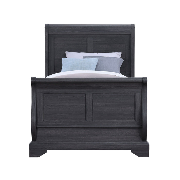 Colville - Twin Sleigh Bed - Charcoal
