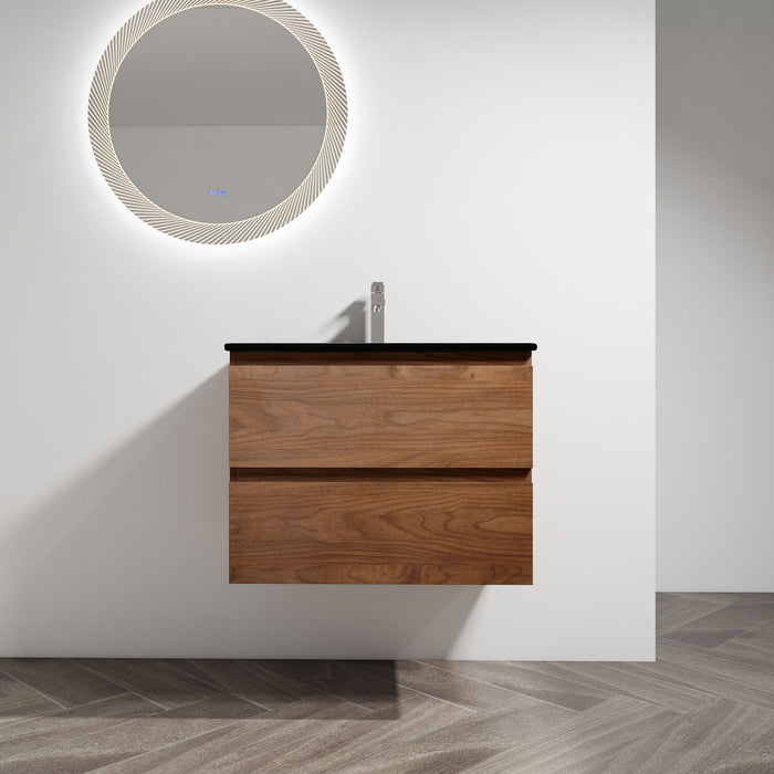Wall Mounted Bathroom Vanity With Sink, 2 Soft Close Drawers