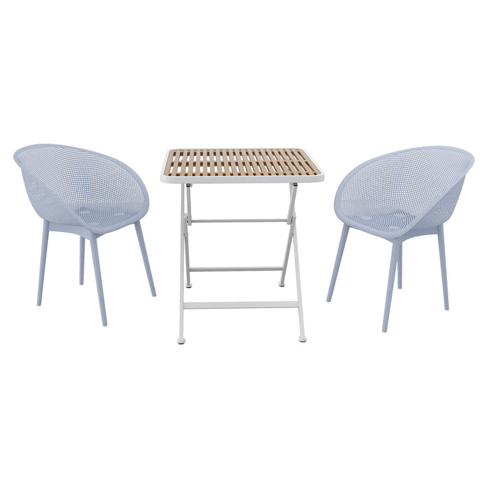 2 Pack Lounge Chair Set & Folding Square Table