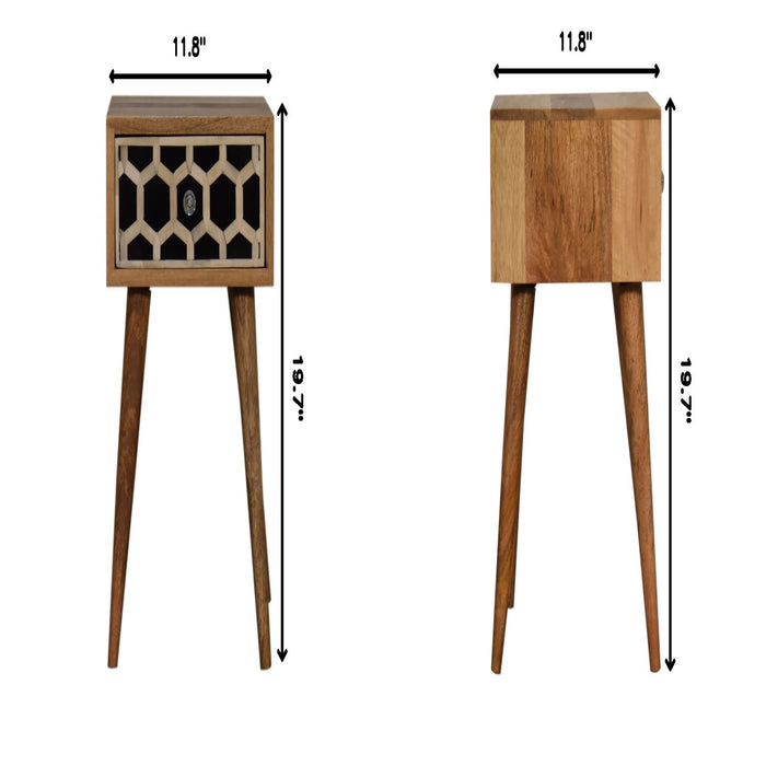 Inlay Bone Inlay Drawer Nightstand