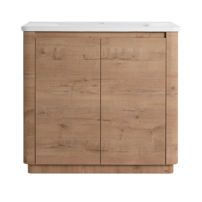 Freestanding Bathroom Vanity With Sink & 2 Soft Close Doors
