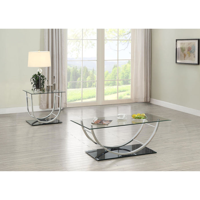 Garrett - 2 Piece Coffee Table Set - Chrome