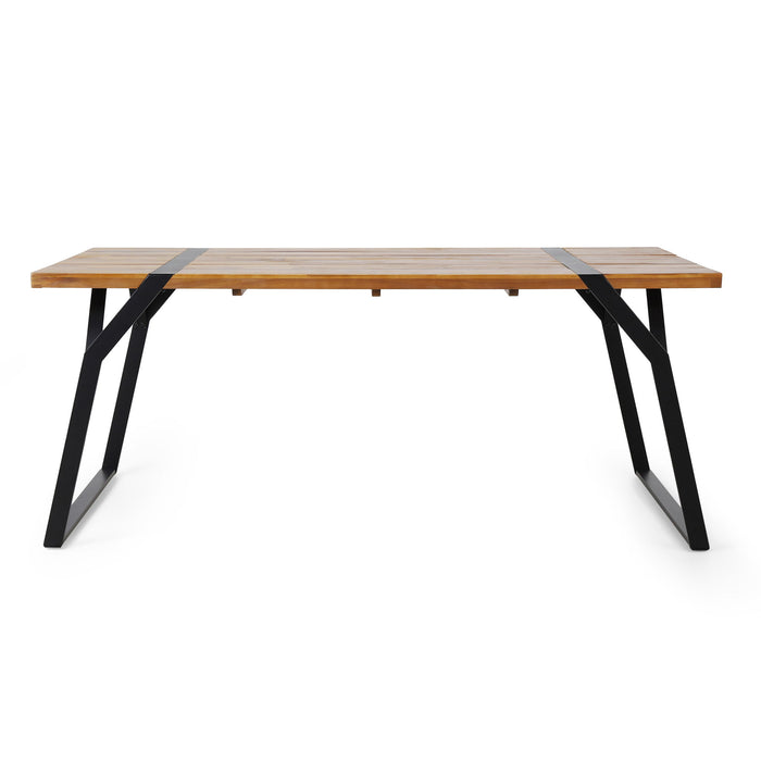 Zora - Dining Table Industrial & Iron Table - Black