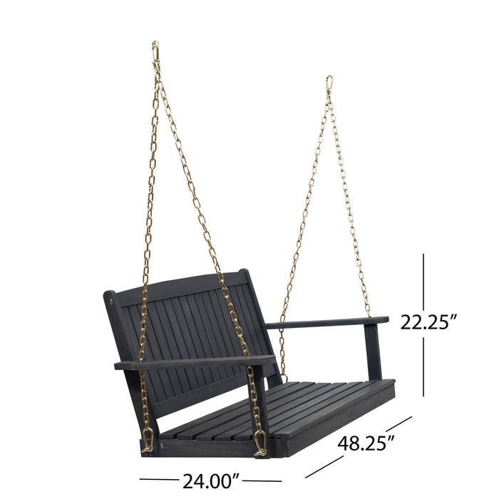 Tambora - Porch Swing Acacia Wood Slat Design