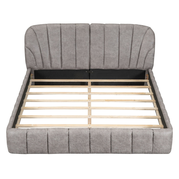 Elegant Design Upholstered Platform Bed