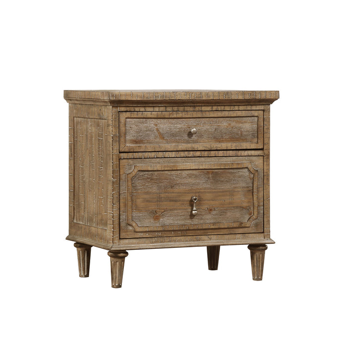 Interlude - 2 Drawers Nightstand - Sandstone Buff