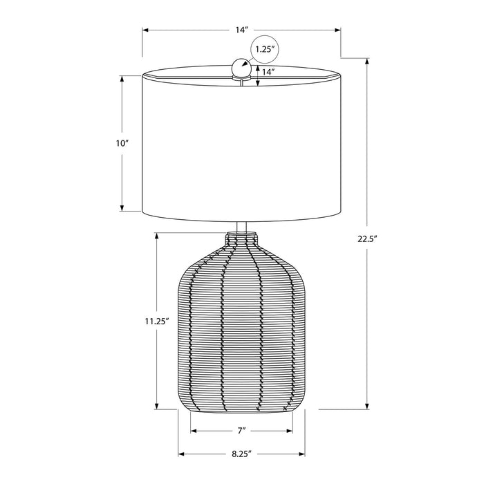 Lighting, Table Lamp, Rattan, Modern